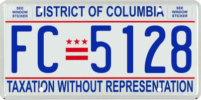 DC license plate FC5128