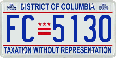 DC license plate FC5130