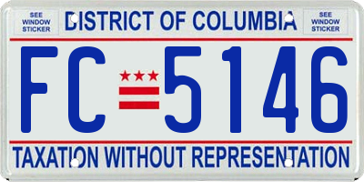 DC license plate FC5146