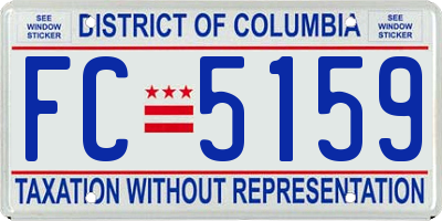 DC license plate FC5159