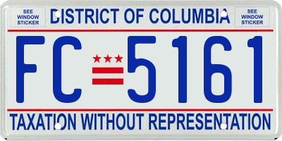 DC license plate FC5161