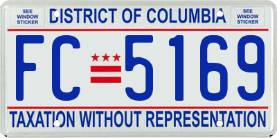 DC license plate FC5169