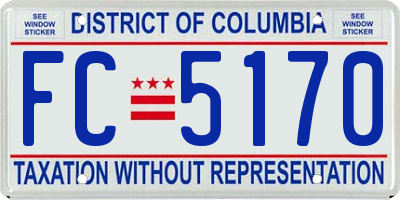 DC license plate FC5170