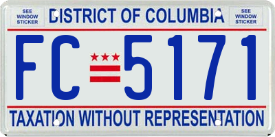 DC license plate FC5171