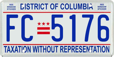 DC license plate FC5176