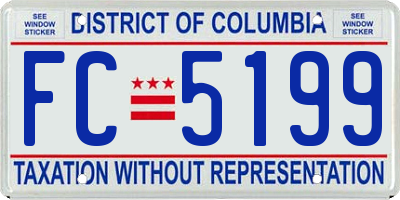 DC license plate FC5199