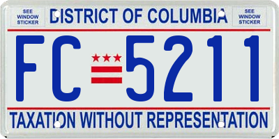 DC license plate FC5211