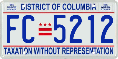 DC license plate FC5212