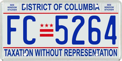 DC license plate FC5264