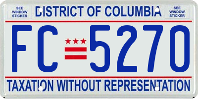 DC license plate FC5270