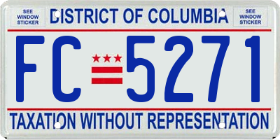 DC license plate FC5271