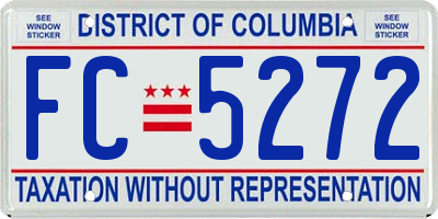 DC license plate FC5272