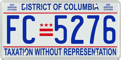 DC license plate FC5276