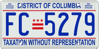 DC license plate FC5279