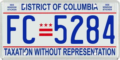 DC license plate FC5284