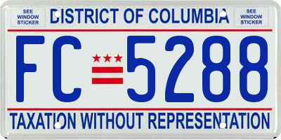 DC license plate FC5288