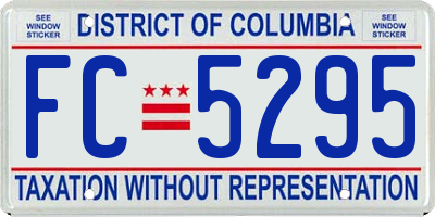 DC license plate FC5295