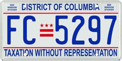 DC license plate FC5297