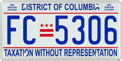 DC license plate FC5306