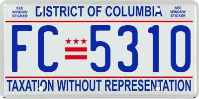 DC license plate FC5310