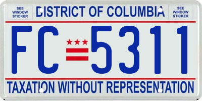 DC license plate FC5311