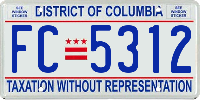 DC license plate FC5312