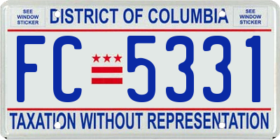 DC license plate FC5331