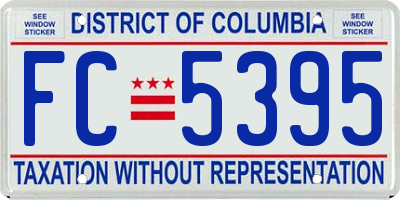 DC license plate FC5395