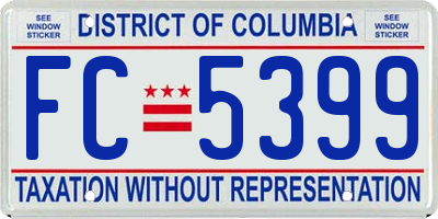 DC license plate FC5399