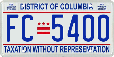 DC license plate FC5400