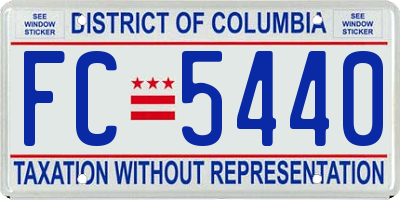 DC license plate FC5440