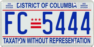 DC license plate FC5444