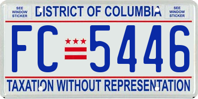 DC license plate FC5446