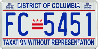 DC license plate FC5451