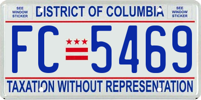 DC license plate FC5469