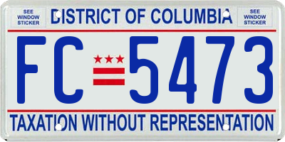 DC license plate FC5473