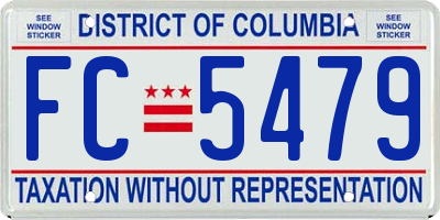 DC license plate FC5479