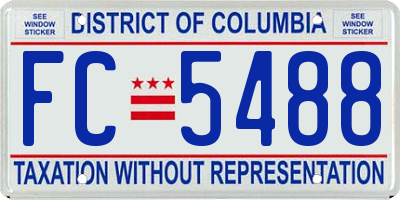 DC license plate FC5488