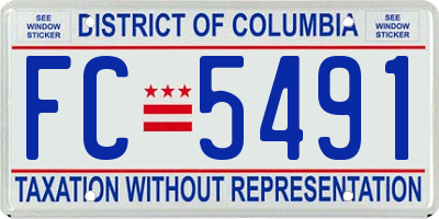 DC license plate FC5491