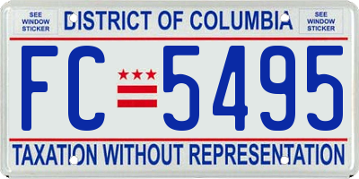 DC license plate FC5495