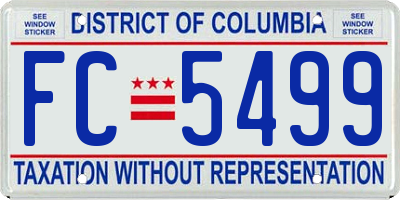 DC license plate FC5499