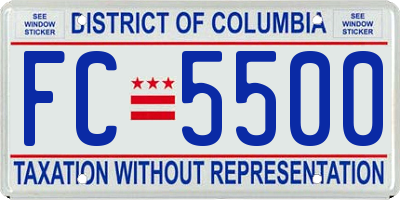 DC license plate FC5500