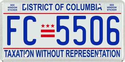 DC license plate FC5506