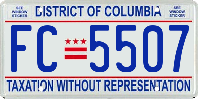 DC license plate FC5507