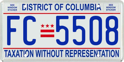 DC license plate FC5508