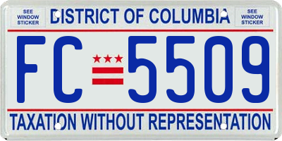 DC license plate FC5509