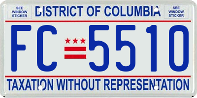 DC license plate FC5510