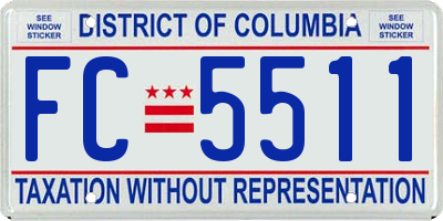 DC license plate FC5511