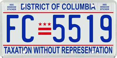 DC license plate FC5519