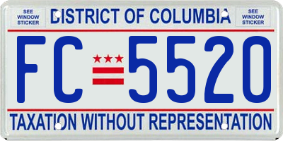 DC license plate FC5520